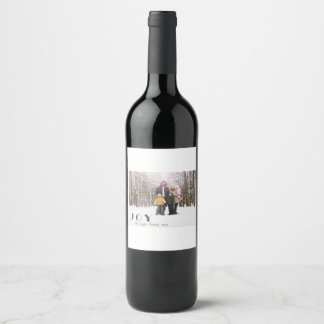 Étiquette Pour Bouteilles De Vin Photo religieuse de joie minimaliste moderne vinta