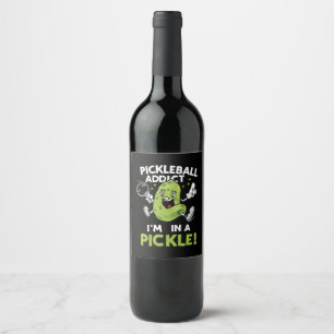 Étiquette Pour Bouteilles De Vin Pickleball drôle
