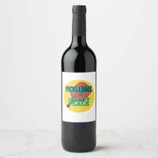 Étiquette Pour Bouteilles De Vin Pickleball drôle pour les joueurs de tous âges