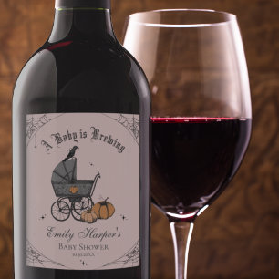 Étiquette Pour Bouteilles De Vin Pink A Baby brasse du Baby shower