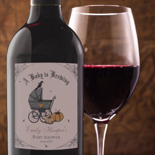 Étiquette Pour Bouteilles De Vin Pink A Baby brasse du Baby shower