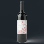Étiquette Pour Bouteilles De Vin Pink Peacock Leaf Vine Mariage Vin Étiquette<br><div class="desc">Personnalisez un étiquette de vin unique pour votre mariage et réception avec un Étiquette de vin Mariage Pink Peacock Leaf. Le design Étiquette du vin est composé d'un arrière - plan gris clair avec un paon rose vif orné d'un embellissement de vigne feuille. Personnalisez avec les noms du marié et...</div>