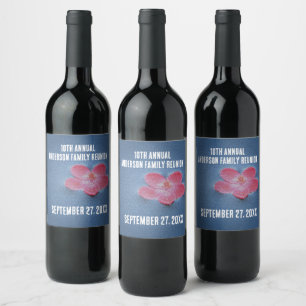 Étiquette Pour Bouteilles De Vin Pique-nique de réunion de famille Floral minimalis