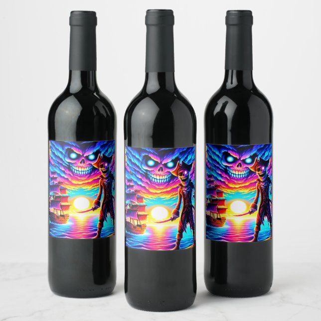 Étiquette Pour Bouteilles De Vin Pirate (Bouteilles)