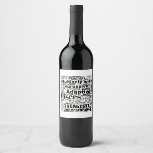 Étiquette Pour Bouteilles De Vin Pisces Word Cloud Zodiac Inspiration Vin Étiquette