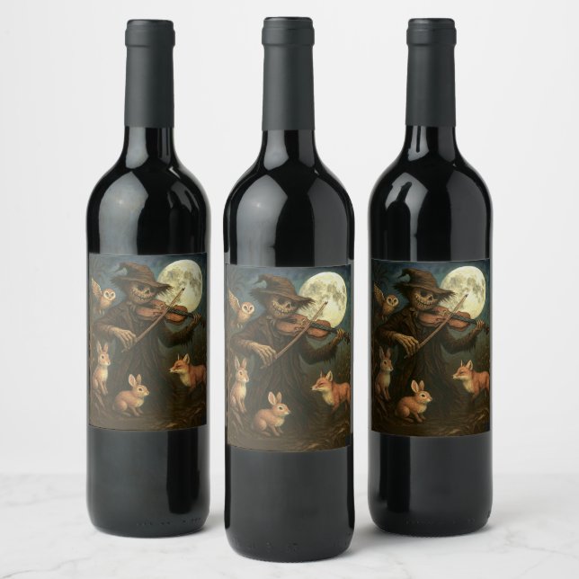 Étiquette Pour Bouteilles De Vin Pleine lune Scarecrow Serenade (Bouteilles)