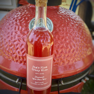 Étiquette Pour Bouteilles De Vin Plum sauvage fait maison sur mesure