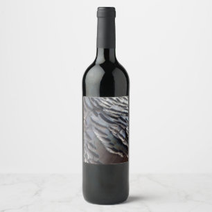 Étiquette Pour Bouteilles De Vin Plumes de Dindon Sauvage II Design Abstrait de la