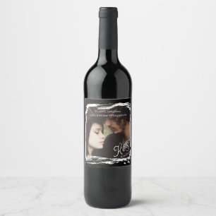 Étiquette Pour Bouteilles De Vin Pour l'amour, les rires, et une vie de bonheur