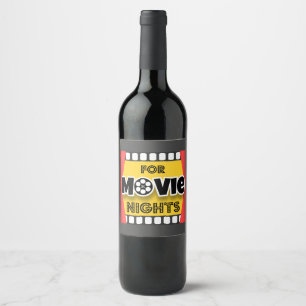 Étiquette Pour Bouteilles De Vin Pour les soirées cinéma