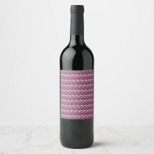 Étiquette Pour Bouteilles De Vin Pourpre ondulé