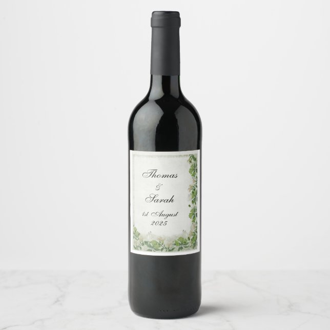 Étiquette Pour Bouteilles De Vin prairie victorienne (Devant)