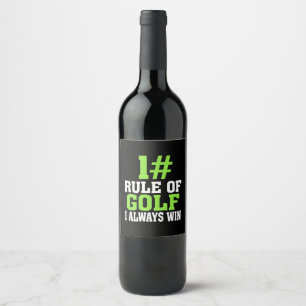 Étiquette Pour Bouteilles De Vin Première Règle De Golf