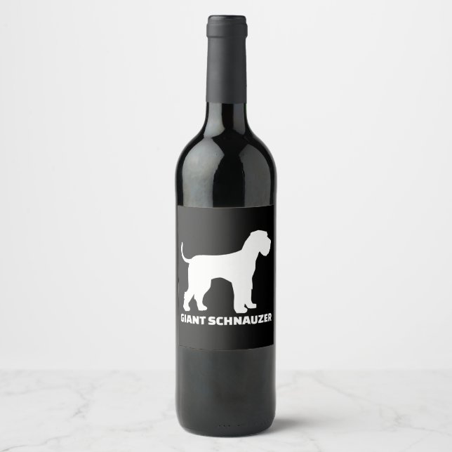 Étiquette Pour Bouteilles De Vin prime de schnauzer géant (Devant)