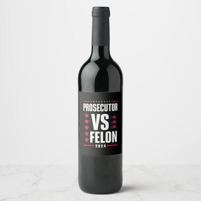 Étiquette Pour Bouteilles De Vin Procureur Vs Felon 2024 (Devant)