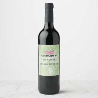 Étiquette Pour Bouteilles De Vin Produit Artisanal Fleuris Vintage Or Entreprise