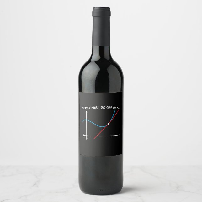 Étiquette Pour Bouteilles De Vin Prof de maths parfois je déraille (Devant)