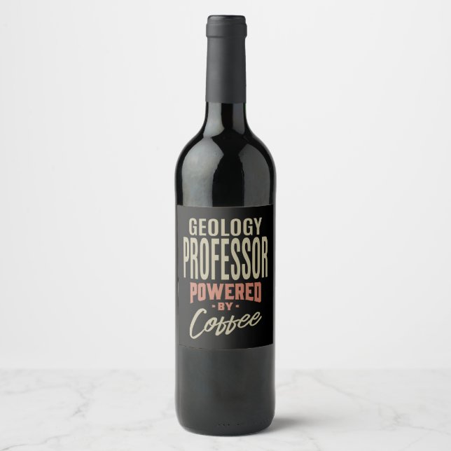 Étiquette Pour Bouteilles De Vin Professeur de géologie Gift (Devant)
