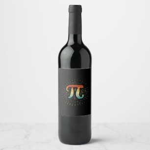 Étiquette Pour Bouteilles De Vin Professeur de mathématiques Cute Pi