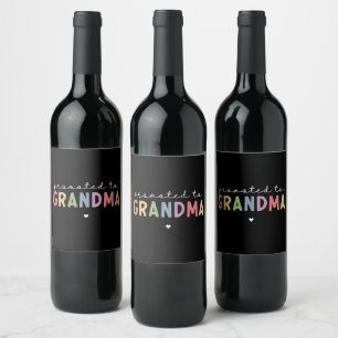 Étiquette Pour Bouteilles De Vin Promu à grand-mère Nouvelle grand-mère pour être d