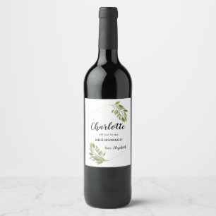 Étiquette Pour Bouteilles De Vin Proposition Bridesmaid étiquette botanique du vin