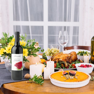 Étiquette Pour Bouteilles De Vin Proposition de la Bridesmaid Red Rose