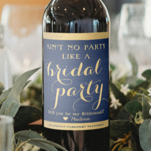 Étiquette Pour Bouteilles De Vin Proposition d'une femme de ménage de la fête nupti