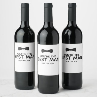 Étiquette Pour Bouteilles De Vin Proposition Groomsman Vin Étiquette, Étiquette de