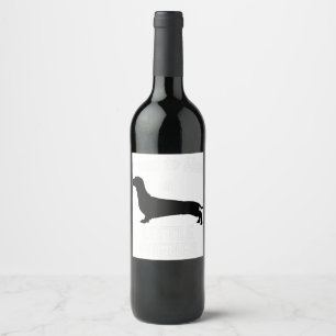 Étiquette Pour Bouteilles De Vin Proud To Have A Little Wiener Dog Dachshund Funny