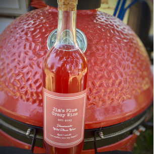 Étiquette Pour Bouteilles De Vin Prune sauvage drôle personnalisée fait maison 