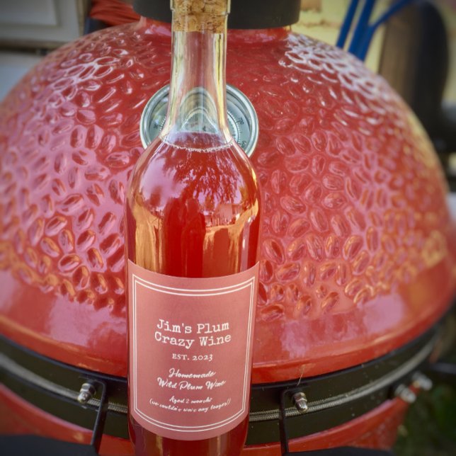 Étiquette Pour Bouteilles De Vin Prune sauvage maison drôle personnalisée  (Fun personalized wine labels for your homemade wine. )