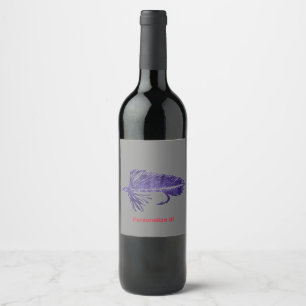 Étiquette Pour Bouteilles De Vin Purple Matuka banderole, attache à la mouche, art 