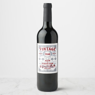 Étiquette Pour Bouteilles De Vin Qualité authentique vintage vieilli à la perfectio
