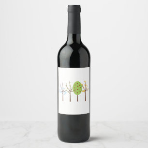Étiquette Pour Bouteilles De Vin Quatre saisons