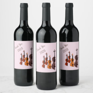 Étiquette Pour Bouteilles De Vin Quatuor à cordes Violon-String Instrument