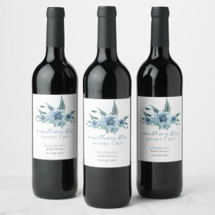 Étiquette Pour Bouteilles De Vin Quelque chose de bleu avant de faire la douche de 