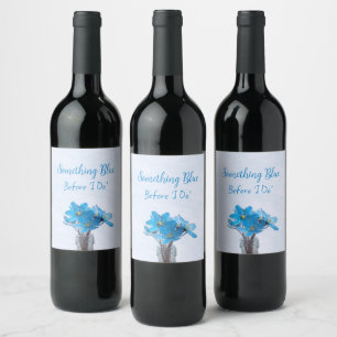 Étiquette Pour Bouteilles De Vin Quelque chose de bleu avant que je ne fasse la Bab