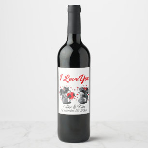 Étiquette Pour Bouteilles De Vin Raccoon de Valentines