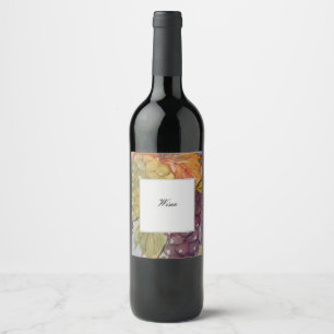 Étiquette Pour Bouteilles De Vin Raisins