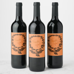 Étiquette Pour Bouteilles De Vin Raisins de vin Fleurs personnalisées Rouge Blanc