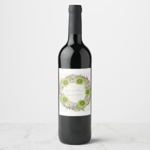 Étiquette Pour Bouteilles De Vin Raisins de vin Fleurs personnalisées Rouge Blanc