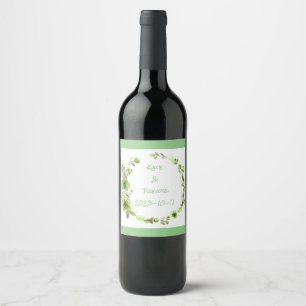 Étiquette Pour Bouteilles De Vin Raisins de vin Fleurs personnalisées Rouge Blanc