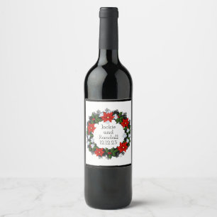 Étiquette Pour Bouteilles De Vin Raisins de vin Fleurs personnalisées Rouge Blanc