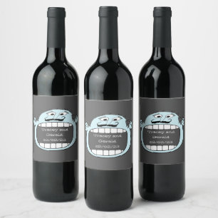 Étiquette Pour Bouteilles De Vin Raisins de vin Fleurs personnalisées Rouge Blanc G