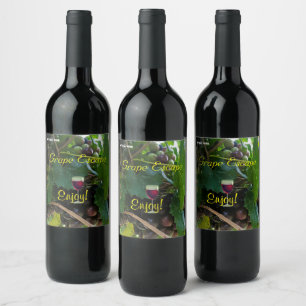 Étiquette Pour Bouteilles De Vin Raisins de vin naturels