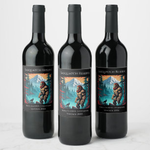 Étiquette Pour Bouteilles De Vin Red Head Sasquatch
