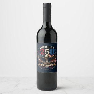 Étiquette Pour Bouteilles De Vin Réfroidisseur de canette Rouge Blanc Bleu Quatre J