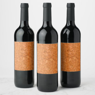 Étiquette Pour Bouteilles De Vin Regard du bois volumineux de grain de liège