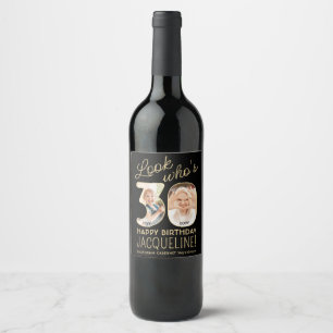Étiquette Pour Bouteilles De Vin Regardez qui a 30 ans Fête d'anniversaire avec 2 p
