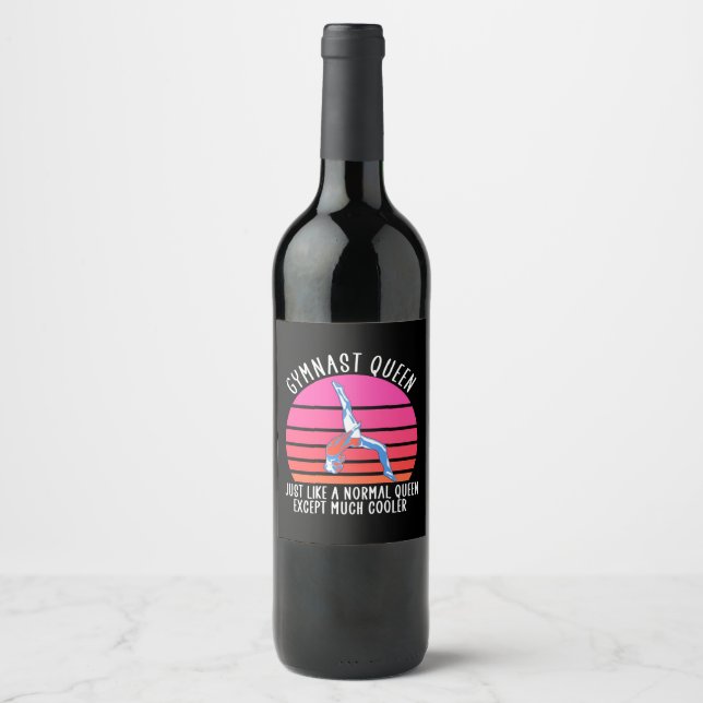 Étiquette Pour Bouteilles De Vin Reine Gymnaste (Devant)